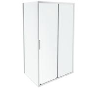 Paroi de douche porte coulissante en angle 120 x 80 cm L'Ingénieuse