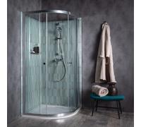 Jacob Delafon Paroi de douche quart de rond coulissant Serenity Chromé 90 cm