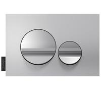 Jacob Delafon Plaque de Commande WC Chrome, Touches Rondes Chrome Mat | Compatible bâti-support Jacob Delafon. Installation ou rénovation