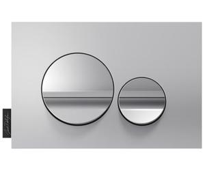 Jacob Delafon Plaque de Commande WC Chrome, Touches Rondes Chrome Mat | Compatible bâti-support Jacob Delafon. Installation ou rénovation