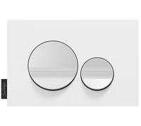 Plaque de commande JACOB DELAFON, double touches rondes Blanc brillant Blanc G