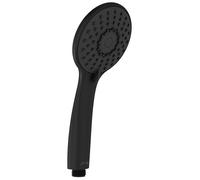 Jacob Delafon Pommeau de Douche Juliette, Ronde 10,5cm, 3 Jets, Noir mat | Installation Universelle. 3 jets : Spray, Massage ou Mixte. Débit 10L/min