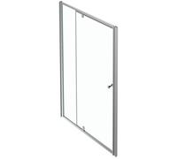 Jacob Delafon Porte de Douche Pivotante Serenity 120 cm, Chrome | Fermeture magnétique étanche. Verre anticalcaire 8mm facile à nettoyer