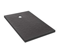 Jacob Delafon Receveur Douche Extraplat Ipso 140x90 Antidérapant Anthracite | Fabriqué en France. Sans ressaut. Antifongique. 50% de matériaux recyclés