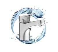 JACOB DELAFON Robinet mitigeur pour lavabo Montage rapide avec fixation pour chaînette Économie d'eau Couleur chrome BRIVE E75761-CP