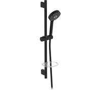 Jacob Delafon Set de Douche Awaken, Barre et Douchette 3 Jets, Noir mat | Douchette Jets Spray, Massage, Mixte. Flexible anti-torsion. Débit 10L/min