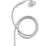 Jacob Delafon Set de Douche Fairfax, Avec Barre, Style rétro, Chrome | Installation Universelle. Barre, Flexible, Douchette.