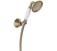Jacob Delafon - Set de douche Louise - Avec Crochet, Flexible et douchette - Design Rétro - Économie d’eau - 150x8,50x7,30 cm - Finition Bronze - E24365-BCN