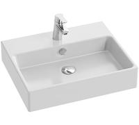 Jacob Delafon - Vasque à Poser Rectangulaire SULLY 50x40cm - Céramique - Style Contemporain - Faible Encombrement - Avec Cache Trop-Plein - Blanc - EVT112-00
