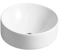 Jacob Delafon - Vasque ronde à poser Vox 42 cm - Blanc brillant - Céramique - Installation sur plan - E14800-0