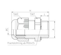 jacob Jacob Raccord de câble Perfect 5016M20PA08/7035 RAL7035 plastique métrique Quantité:50