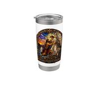 Jacob Wrestling The Angel At Dawn Cathedral Art mosaïque Gobelet isotherme en acier inoxydable double paroi