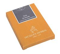 Jacques Herbin 11008JT - Boite de 7 grandes cartouches - taille internationale, pour stylo-plumes et stylos roller - Gris de houle. Fabriqué en France