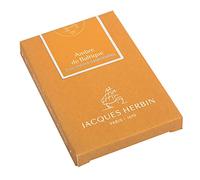 Jacques Herbin 11041JT - Boite de 7 grandes cartouches - taille internationale, pour stylo-plumes et stylos roller -Ambre de Baltique. Fabriqué en France