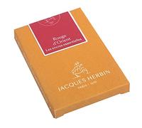 Jacques Herbin 11069JT - Boite de 7 grandes cartouches - taille internationale, pour stylo-plumes et stylos roller - Rouge d'Orient. Fabriqué en France