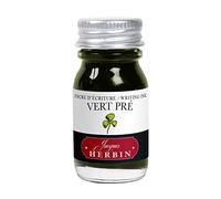 Jacques Herbin 11531T - Un flacon d'encre d'écriture 10 ml pour stylo-plumes et stylos roller, Vert pré - Fabriqué en France