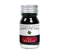 Jacques Herbin 11537T - Un flacon d'encre d'écriture 10 ml pour stylo-plumes et stylos roller, Lierre sauvage - Fabriqué en France
