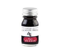 Jacques Herbin 11545T - Un flacon d'encre d'écriture 10 ml pour stylo-plumes et stylos roller, Cacao du Brésil - Fabriqué en France