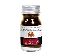 Jacques Herbin 11557T - Un flacon d'encre d'écriture 10 ml pour stylo-plumes et stylos roller, Orange indien - Fabriqué en France