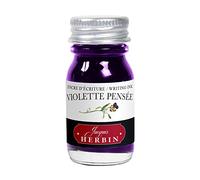 Jacques Herbin 11577T - Un flacon d'encre d'écriture 10 ml pour stylo-plumes et stylos roller, Violette pensée - Fabriqué en France