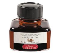 Jacques Herbin 13746T - Flacon d'encre parfumée ''Les subtiles'' pour stylo-plumes et stylos roller 30 ml, encre Brune et parfum Cacao. Fabriqué en France