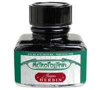 Jacques Herbin 13835T - Flacon d'encre à écrire pour stylo-plumes et stylos roller - 30 ml - vert - Métro Parisien