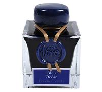 Jacques Herbin 15018JT - Un flacon d'encre pailletée d'or 1670 pour stylo-plume, roller, plume de verre et porte-plume 50 ml, Bleu océan