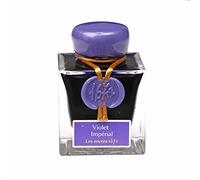 Jacques Herbin 15076JT - Un flacon d'encre pailletée or pour stylo-plume, roller, plume de verre et porte-plume 50 ml, Violet Impérial