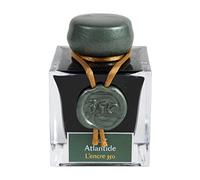 Jacques Herbin 15139JT Encre 350 pailletée argent/or Vert atlantide 50 ml