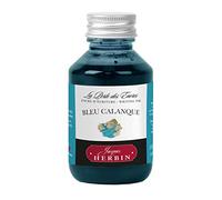 Jacques Herbin 17014T - Flacon d'encre à écrire 100ml - Stylo-plumes, stylos roller - Bleu Calanque - Fabriqué en France