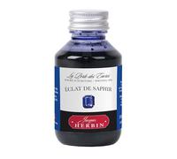 Jacques Herbin 17016T - Flacon d'encre à écrire 100ml - Stylo-plumes, stylos roller - Eclat de saphir - Fabriqué en France