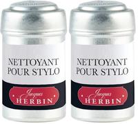 Jacques Herbin 20100T - Une boite de 6 cartouches de nettoyant pour stylo-plumes et stylos roller (produit sans emballage - objectif zéro déchet) (Lot de 2)
