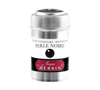 Jacques Herbin 20109T - Une boite de 6 cartouches d'encre pour stylo-plumes et stylos roller (produit sans emballage - objectif zéro déchet), Perle noire