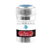Jacques Herbin 20113T - Une boite de 6 cartouches d'encre pour stylo-plumes et stylos roller (produit sans emballage - objectif zéro déchet), Bleu pervenche