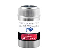 Jacques Herbin 20118T - Une boite de 6 cartouches d'encre pour stylo-plumes et stylos roller (produit sans emballage - objectif zéro déchet), Bleu des profondeurs
