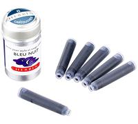 Jacques Herbin 20119T - Une boite de 6 cartouches d'encre pour stylo-plumes et stylos roller (produit sans emballage - objectif zéro déchet), Bleu nuit