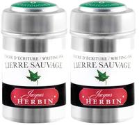 Jacques Herbin 20137T - Boite de 6 cartouches d'encre pour stylo-plumes et stylos roller (produit sans emballage - objectif zéro déchet), Lierre sauvage (Lot de 2)