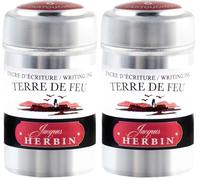 Jacques Herbin 20147T - Une boite de 6 cartouches d'encre pour stylo-plumes et stylos roller (produit sans emballage - objectif zéro déchet), Terre de feu (Lot de 2)