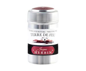 Jacques Herbin 20147T - Une boite de 6 cartouches d'encre pour stylo-plumes et stylos roller (produit sans emballage - objectif zéro déchet), Terre de feu