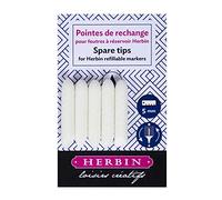 Jacques Herbin 23905T - Un lot de 5 pointes de rechange pour les feutres à réservoir, double pointes 5 mm