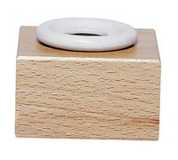 Jacques Herbin 24100T encrier en porcelaine rond support en bois