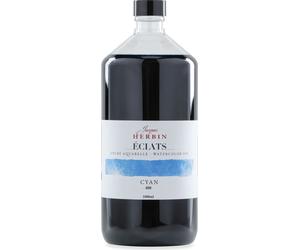 Jacques Herbin Aquarelltine Éclats, flacon de 1 000 ml - Bleu cyan 19400T