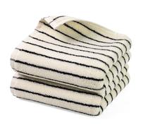 Jacquotha Essuie-Mains à Rayures Noires et Blanches pour Salle de Bain, décoration de Cuisine Vintage, Utilisation invités, Adultes et Enfants, Coton Naturel, 35,6 x 73,7 cm
