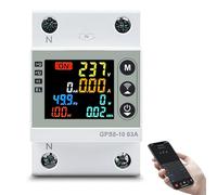 Jadeshay 63A Disjoncteur Différentiel WiFi Interrupteur Protecteur de surtension Compteur d'énergie Intelligent Tuya avec Protection Contre Les surtensions et Les sous-tensions 220V