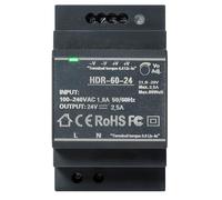 Jadeshay Alimentation sur Rail Din, Rails Bloc d'alimentation Alimentation DC 24V 2.5A 60W Transformateur pour Rail DIN HDR-60W-24V2.5A