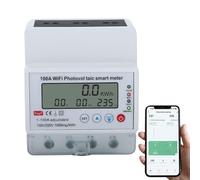 Jadeshay Compteur d'Énergie Intelligent WiFi 100A Monophasé 4P Tuya Smart WIFI Compteur d'énergie Photovoltaïque Disjoncteur Minuterie Interrupteur Compteur d'énergie Solaire Bidirectionnel