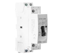 Jadeshay Contacteur 220V, Contacteur AC Monophasé 2P 25A 2NO Rail DIN Contacteur Automatique Manuel 35 mm Montage sur Rail DIN