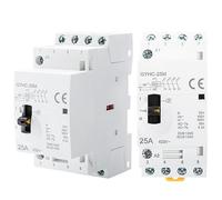 Jadeshay Contacteur AC Contacteur AC Domestique 4P 4NO 400V Contacteur Automatique Manuel triphasé à 4 Fils Contacteur Rail DIN (Size : 25A)