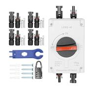 Jadeshay DC Isolateur Interrupteur Sectionneur Solaire 32A 1200V IP66 étanche de Déconnexion Boîte d'électricité Boîte de Combinaison Solaire pour Système Solaire(02)