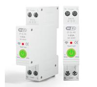 Jadeshay Disjoncteur connecté WiFi Commutateur 63A Intelligent Compteur d'énergie avec Commande Vocale, minuterie et Commutateur de télécommande Compatible avec l'application TUYA